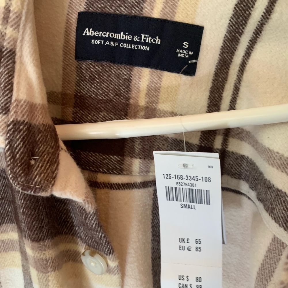 Men’s ABERCROMBIE fleece button up brand new